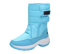 VBEDKDEB Bottes d'hiver pour femme - Bottes de neige - En peluche - Grande taille - Coton - Parapluie - Rembourrées - Épais - Chaudes - En coton, bleu, 39 EU