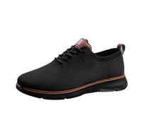 VBEDKDEB Chaussures de loisirs pour homme - Chaussures décontractées - Nœud papillon - Tissage en maille - Chaussures tendance et légères, Noir , 45 EU