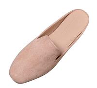 VBEDKDEB Sabots pour femme et homme - Sandales décontractées et confortables - Couleur unie - Demi-pantoufles plates - Chaussures de marche pieds nus - Chaussures à enfiler, Rose, 37.5 EU