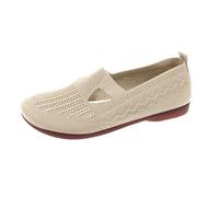 VBEDKDEB Slip On Sneakers - Chaussures de loisirs pour femme - Confortables et tendance - Avec bout plat - Talon bas - Chaussures traditionnelles pour femme, Blanc., 40.5 EU