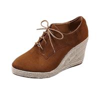 VBEDKDEB Slip On Sneakers - Chaussures décontractées - Imprimé - Tendance - Plat - Grand flocage - Chaussures de loisirs pour femme, marron, 37 EU