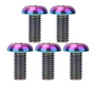 Vbest life 5 PCS/Pack M5x12 Bouteille d'eau De V¡§|lo Boulons De Cage M5x10 Vis De Frein ¡§¡è Disque en Alliage De Titane Vis De V¡§|lo Ensemble(M5 ?¨¢ 10 Color¡§|),