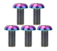 Vbest life 5 PCS/Pack M5x12 Bouteille d'eau De V¡§|lo Boulons De Cage M5x10 Vis De Frein ¡§¡è Disque en Alliage De Titane Vis De V¡§|lo Ensemble(M5 ?¨¢ 10 Color¡§|),