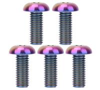 Vbest life 5 PCS/Pack M5x12 Bouteille d'eau De V¡§|lo Boulons De Cage M5x10 Vis De Frein ¡§¡è Disque en Alliage De Titane Vis De V¡§|lo Ensemble(M5 ?¨¢ 12 Color¡§|),