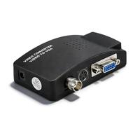 Vbest life Convertisseur BNC vers VGA Adaptateur de convertisseur S-vidéo vers HD pour Moniteur d'ordinateur PC UK EU Plug 100-240V
