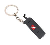 Vbest life Mini Porte-clés thème de plongée, Forme Unique de Cylindre d'air Porte-clés nageoire Porte-clés, résistance à la déformation et à la Rouille(Gris)