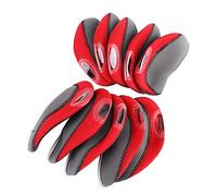 VBESTLIFE 10 pièces de Protection de tête de Golf, Housses de tête de Club de pour têtes de Fer tête de Club de Golf((Gris + Rouge)) Le Couvre Club