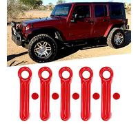 VBESTLIFE 10pcs ABS Car Exterior Door Handle Cover Trim for JK (rouge)