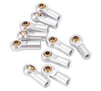 VBESTLIFE 10pcs RC Car Link Rod End, Aluminium M3 Metal Ball End Head Joint Link Rod End Holder ou SCX10 1/10 RC Car (Argent)