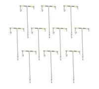 VBESTLIFE 10Pcs T-Forme Ligne de pêche pivote s'enclenche chaîne Crochet connecteur pour la pêche en mer connecteur s'attaquer