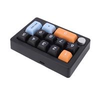 VBESTLIFE 12 Clavier de Jeu Mécanique clé, Une Main | Clavier Macro Programmable avec Rétro-éclairage RVB, Bouton de Joystick et Commutateurs Swappables Chauds (Black)