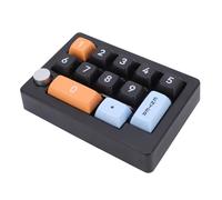 VBESTLIFE 12 Key Key Mecanical Gaming Clavier, Clavier Macro Programmable à Une Main avec Contrôle du Bouton, rétro-éclairé RVB Swappable pour WINS OS X (Black)