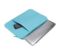 VBESTLIFE 14in Laptop Sleeve, Portable Business Ultra-Thin Laptop Protective Envelope Case Bag with Pocket for pour iOS/for Xiaomi/for Notebook(Bleu Clair)