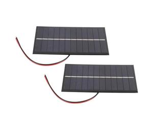 VBESTLIFE 2 Panneaux Solaires avec Câble 1W 6V Silicium Polycristallin | Panneau solaire en silicium polycristallin 1 W 6 V, comprend un câble pour des connexions simples