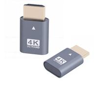 VBESTLIFE 2 Pièces émulateur HDMI EDID, Adaptateur D'Affichage sans Tête de Prise Factice HDR 4K 60Hz pour Affichage Virtuel, pour Bureau à Distance, Serveur, Rendu Vidéo