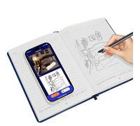 VBESTLIFE 3 en 1 Numérique Portable avec Stylo, Smart Writing Pad avec OCR & AI Dessin, Papier en Temps Réel à la Synchronisation Numérique pour Android OS X Téléphone Tablette (Texture Lin Rouge)