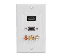 VBESTLIFE 3 en 1 Prise Murale HDMI/VGA/, Prise Panneau multimédia Audio-Vidéo pour à la Maison, au Bureau etc