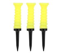 Vbestlife 3 pièces Tees élastique, Support de Balle en Caoutchouc pour Outils de Formation de Pratique de 83 mm Jaune avec Une Bonne Performance élastique pour la réinitialisation