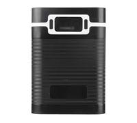 VBESTLIFE 4X DIY Power Bank Box, Boîtier Extérieur de Chargeur de Batterie sans Soudure Double USB, avec écran LCD, Boîtier d'alimentation Mobile à Rapide(Le Noir)
