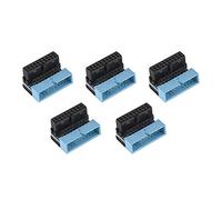 VBESTLIFE 5PCS Connecteur de Carte Mère, Connecteur USB 3.0 de 19 Broches à 90 degrés Compatible pour Carte Mère