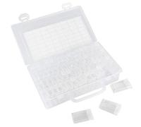 VBESTLIFE 64 Emplacements Coffret de Rangement pour Perles de Diamant | 64 mini-emplacements indépendants avec couvercles séparés, Autocollants inclus pour l\'étiquetage des numéros de couleur,