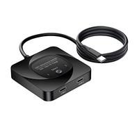 VBESTLIFE 8K UHD Sélecteur de Commutateur, Commutateur USB C Bidirectionnel 2 en 1 Sortie, Adaptateur de Commutateur USB 8K à 60 Hz pour Moniteur, Commutateur à Un Bouton, Indicateur d'alimentation