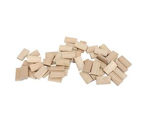 VBESTLIFE Accessoire de Travail du Bois, Tenon Domino en Hêtre Durable, 50 Pièces pour la Fabrication D'armoires et L'ingénierie des Cadres