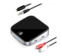 VBESTLIFE Adaptateur Bluetooth pour Avion, émetteur-récepteur Bluetooth 5.0 avec Prise Adaptateur d'avion à 2 Broches pour Systèmes Stéréo TV Flight Gym Home