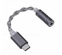 VBESTLIFE Adaptateur Casque USB C vers 3,5 Mm, Puce DAC CX31993 Prenant en Charge l'audio Haute Résolution 24 Bits 96 KHz, avec Commandes en Ligne et Conception en Alliage D'aluminium (Silver)
