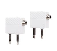 VBESTLIFE Adaptateur de Casque d'avion Double 3,5 Mm, 2 Packs Convertisseur de Casque de Vol, Prise Audio des Compagnies Aériennes Masculines à la Compagnie Aérienne pour Le Divertissement (2 pièces)