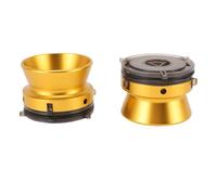 VBESTLIFE Adaptateur de Moyeu NAB Verrouillable, 1 Paire D'ouvre-porte en Alliage D'aluminium 1/4 10 Pouces pour Magnétophone Bobine à Bobine, Conception Robuste, adapté aux Tailles 10 Pouces, (GOLD)