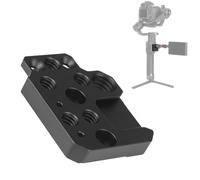 VBESTLIFE Adaptateur de Plaque D'extension pour Stabilisateurs Ronin S/SC/RS2/RS2C/RS3, Plaque de Montage Latérale en Alliage D'aluminium avec Trou de Vis 1/4" 3/8" et Support de Chaussure