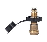 VBESTLIFE Adaptateur de Réservoir de Gaz en Laiton, Adaptateur de Recharge de avec Poignée Noire, Connexion étanche et Sécurisée pour Barbecue, Poêle de Camping