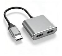 VBESTLIFE Adaptateur de Type C vers Lunettes et de Charge, Adaptateur USB C Double Port 4K 60Hz et 100W PD Charge Rapide, pour Lunettes Steam Deck/ROG Ally AR