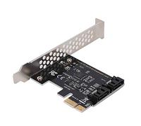 VBESTLIFE Adaptateur D'extension PCI E vers 3.0, 2 Ports III 6 Gbps, Plug and Play, Prend en Le Branchement à Chaud, Compatible avec Les Grands/Petits Châssis