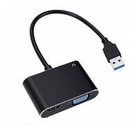 VBESTLIFE Adaptateur USB 3.0 vers HDMI VGA, Convertisseur de Port D'affichage Double Moniteur Full HD 1920 X 1080P 60 Hz, avec Extension D'écran et Modes Miroir, pour Ordinateur Portable