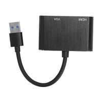 VBESTLIFE Adaptateur USB3 vers VGA/HDMI, convertisseur d'alimentation, Station d'extension d'affichage, Accessoires informatiques, pour Ordinateur, projecteur