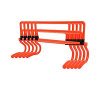 VBESTLIFE Aides à L'entraînement de Football, 5 Pièces D'entraînement de Football de Football Haies Réglables équipement D'entraînement de Vitesse d'agilité Orange