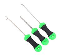 Vbestlife Aiguille d'appât de pêche, 3 pièces en Acier Inoxydable Aiguille d'épissage de pêche à la Carpe