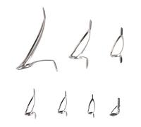 VBESTLIFE Anneau de Guides de Pêche, 7 Tailles en Acier en Céramique à Double Pattes Anneaux de Guides de Canne à Pêche pour Cannes à Eau Salée d'eau Douce