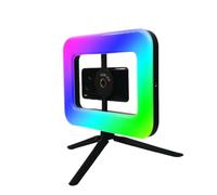 VBESTLIFE Anneaux Lumineux Magnétiques RVB pour Selfie, Lampe Vidéo LED Portable avec 390 LED Magnétiques Double Face 3000 K-6000 K 10 luminosité 2000 MAh pour Vidéos en Direct