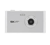 VBESTLIFE Appareil Photo Numérique 5K, Appareil Photo Compact à Mise au Point Automatique UHD 72MP pour la Photographie, Caméra Vlog Portable avec Flash, écran 2,8", Zoom 16X (Silver)