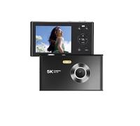 VBESTLIFE Appareil Photo Numérique 5K, Appareil Photo Compact à Mise au Point Automatique UHD 72MP pour la Photographie, Caméra Vlog Portable avec Flash, écran 2,8", Zoom 16X (Black)