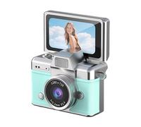 VBESTLIFE Appareil Photo Porte-clés Rétro, Appareil Photo Numérique 1080P à écran Rabattable à 180° de 1,47", Flash intégré, Vlog Portable pour Les Voyages, Les étudiants (Green)