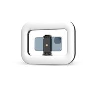 VBESTLIFE Appareil Vidéo pour Smartphone avec Lumière, 240 Perles LED, 1500 MAh Rechargeable, Température de Couleur 2500-8500 K Réglable, avec 3 Supports de Griffe, pour la Diffusion en
