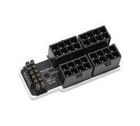 VBESTLIFE ATX 8P vers Le Haut coudé 180 Degrés PCIe 5.0 32P à 16P 600W 12V HPWR GPU Connecteur pour Ordinateur de Bureau (Argent)