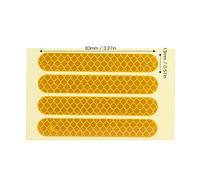 VBESTLIFE Autocollant Réfléchissant de Roue de Scooter électrique, 4 Pièces/Ensemble Couvercle Décoratif de Moyeux de Roue Arrière Avant pour G30 (Jaune)