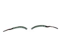 VBESTLIFE Bande de Maquillage Lumineuse pour Cils, Lampe LED élégante pour Faux-cils, pour Spectacles D'événements, Barres, Batterie CR2032 (GREEN)