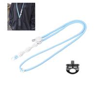 VBESTLIFE Bandoulière de Caméra de Sport, Longe de Cou en Nylon Réglable avec Une Boucle de Fil et à Libération Rapide de 1/4 ", Compatible avec des Caméras d'action (Blue)