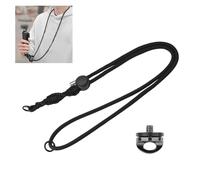 VBESTLIFE Bandoulière de Caméra de Sport, Longe de Cou en Nylon Réglable avec Une Boucle de Fil et à Libération Rapide de 1/4 ", Compatible avec des Caméras d'action (Black)